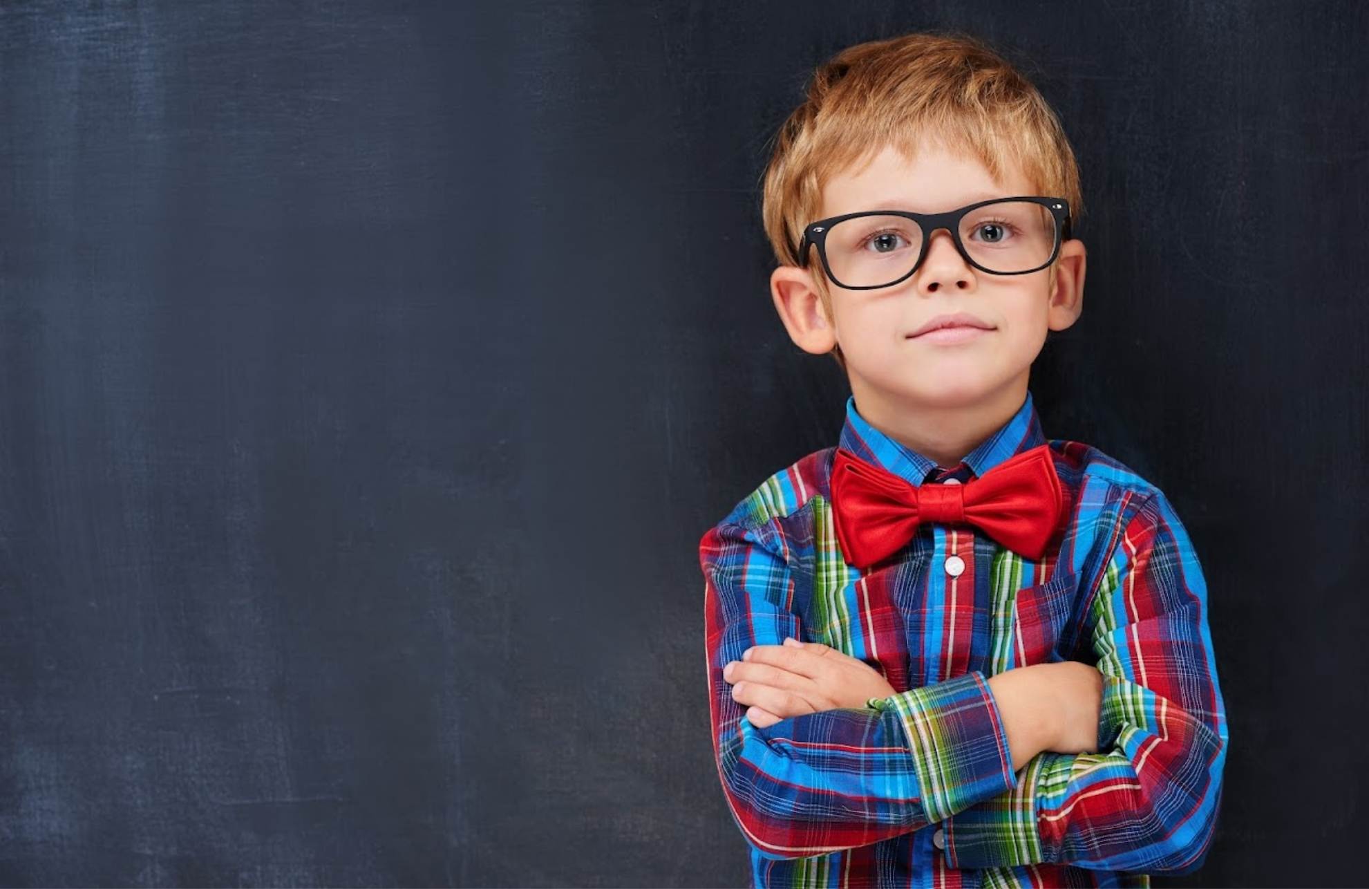 arms crossed glasses kid