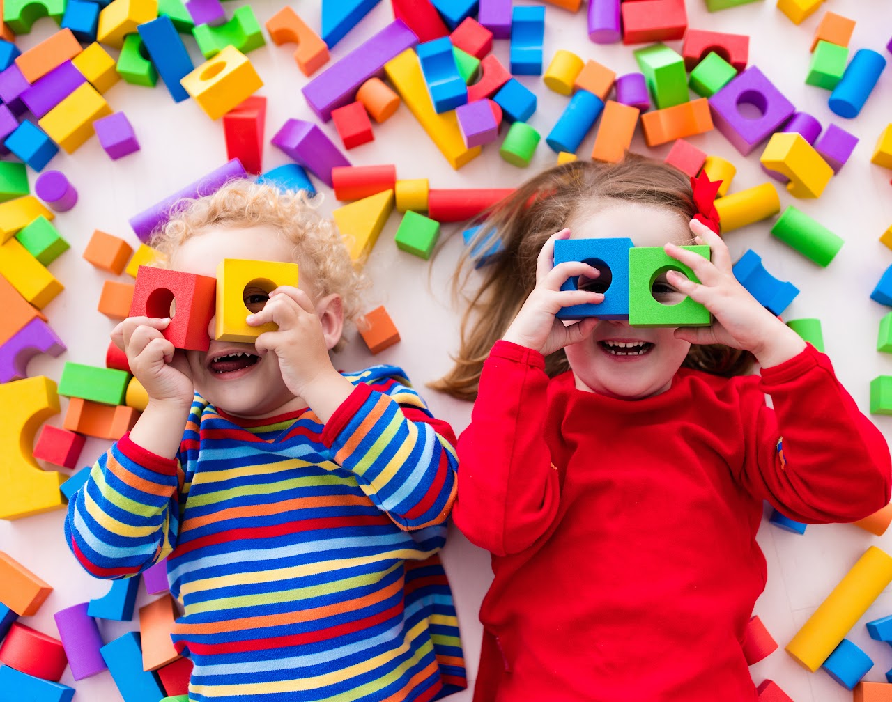 pre school playing with toys